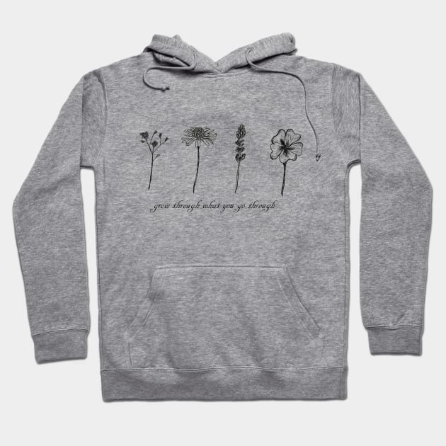 Spring flower sketch design Hoodie by deadlydelicatedesigns